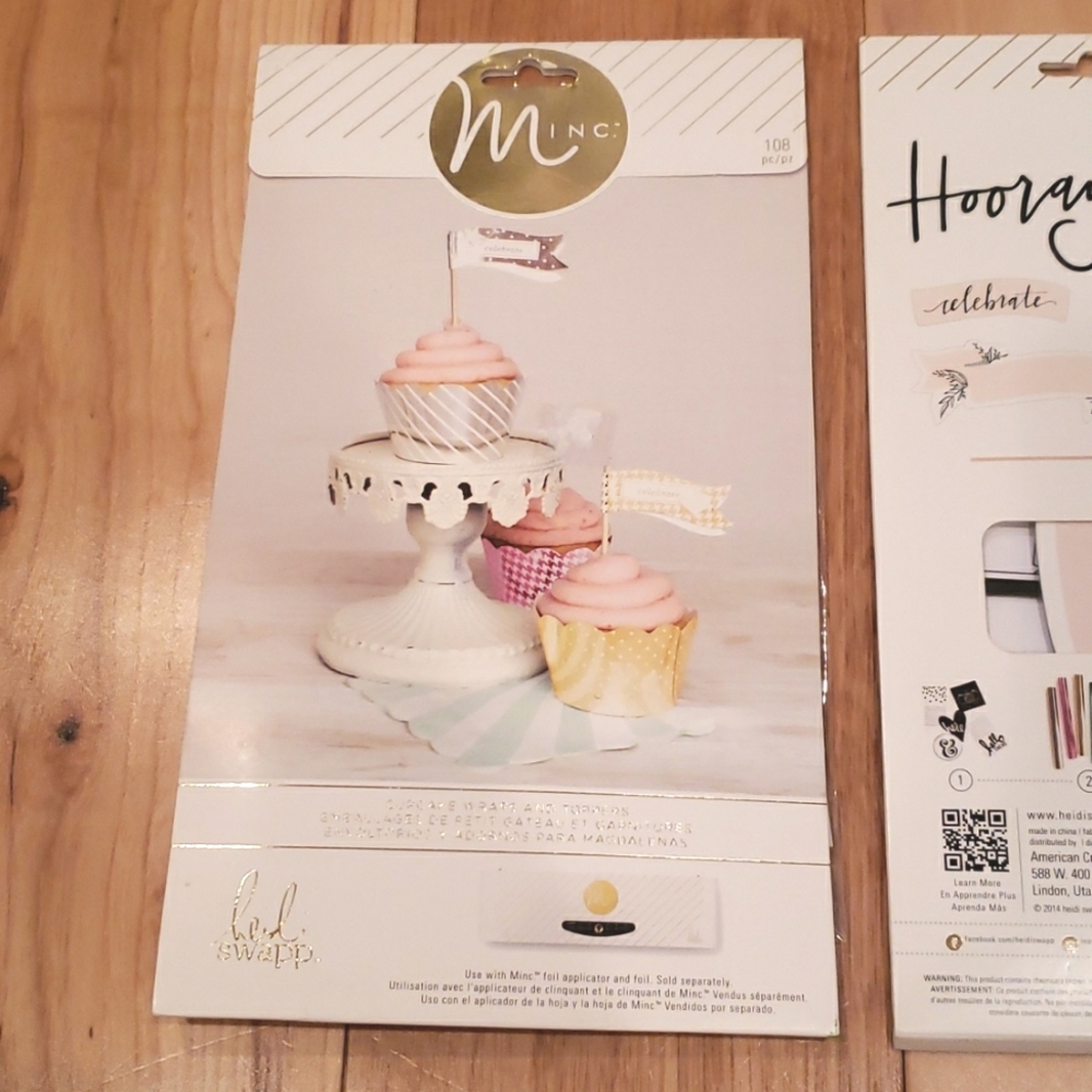 Heidi Swapp Minc Two Cupcake Wraps and Toppers - Picture 3 of 6
